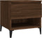 vidaXL - Bijzettafel - 50x46x50 - cm - bewerkt - hout - bruin - eikenkleur