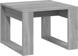 vidaXL - Bijzettafel - 50x50x35 - cm - bewerkt - hout - grijs - sonoma - eikenkleurig