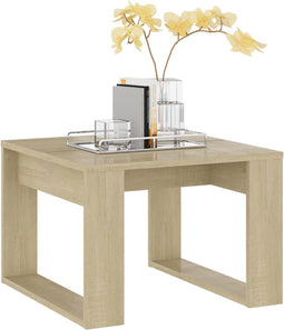 vidaXL - Bijzettafel - 50x50x35 - cm - bewerkt - hout - sonoma - eikenkleurig