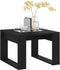 vidaXL - Bijzettafel - 50x50x35 - cm - bewerkt - hout - zwart