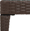 vidaXL - Bijzettafel - 50x50x38 - cm - poly - rattan - en - gehard - glas - bruin