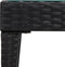 vidaXL - Bijzettafel - 50x50x38 - cm - poly - rattan - en - gehard - glas - zwart