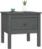vidaXL - Bijzettafel - 50x50x49 - cm - massief - grenenhout - grijs