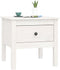vidaXL - Bijzettafel - 50x50x49 - cm - massief - grenenhout - wit