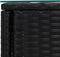 vidaXL - Bijzettafel - 53x37x48 - cm - poly - rattan - en - gehard - glas - zwart