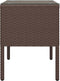 vidaXL - Bijzettafel - 53x37x48 - cm - poly - rattan - en - gehard - glas - bruin