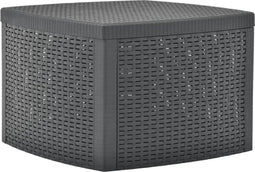 vidaXL - Bijzettafel - 54x54x36,5 - cm - kunststof - antraciet