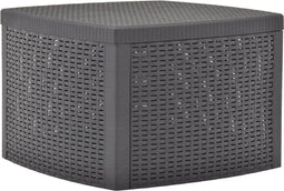 vidaXL - Bijzettafel - 54x54x36,5 - cm - kunststof - mokka