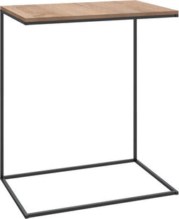 vidaXL - Bijzettafel - 55x35x66 - cm - bewerkt - hout - zwart