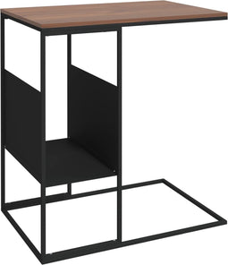 vidaXL - Bijzettafel - 55x36x59,5 - cm - bewerkt - hout - zwart