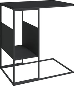 vidaXL - Bijzettafel - 55x36x59,5 - cm - bewerkt - hout - zwart