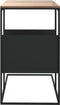 vidaXL - Bijzettafel - 55x36x59,5 - cm - bewerkt - hout - zwart
