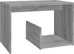 vidaXL - Bijzettafel - 59x36x38 - cm - bewerkt - hout - grijs - sonoma - eikenkleurig