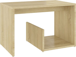 vidaXL - Bijzettafel - 59x36x38 - cm - bewerkt - hout - sonoma - eikenkleurig