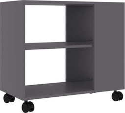 vidaXL - Bijzettafel - 70x35x55 - cm - bewerkt - hout - grijs