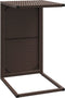 vidaXL - Bijzettafel - C-vormig - 40x35x60 - cm - poly - rattan - bruin