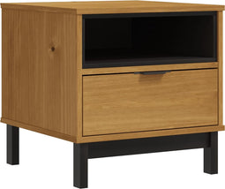 vidaXL - Bijzettafel - FLAM - 50x50x50 - cm - massief - grenenhout