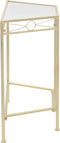 vidaXL - Bijzettafel - in - vintage - stijl - 87x34x73 - cm - metaal - goud