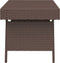 vidaXL - Bijzettafel - inklapbaar - 60x40x38 - cm - poly - rattan - bruin