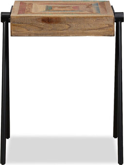 vidaXL - Bijzettafel - massief - hergebruikt - teakhout