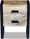 vidaXL - Bijzettafel - met - 2 - lades - 43x33x51 - cm - massief - mangohout