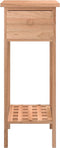 vidaXL - Bijzettafel - met - lade - 25x25x60 - cm - walnotenhout