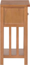 vidaXL - Bijzettafel - met - lade - 35x27x55 - cm - massief - eikenhout