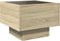 vidaXL - Bijzettafel - met - LED - 40x40x30 - cm - bewerkt - hout - sonoma - eikenkleur