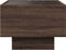vidaXL - Bijzettafel - met - LED - 40x40x30 - cm - bewerkt - hout - bruin - eikenkleur