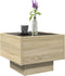 vidaXL - Bijzettafel - met - LED - 40x40x30 - cm - bewerkt - hout - sonoma - eikenkleur