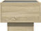 vidaXL - Bijzettafel - met - LED - 40x40x30 - cm - bewerkt - hout - sonoma - eikenkleur