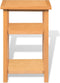 vidaXL - Bijzettafel - met - tijdschrifthouder - 27x35x55 - cm - massief - eikenhout