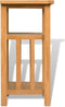 vidaXL - Bijzettafel - met - tijdschrifthouder - 27x35x55 - cm - massief - eikenhout