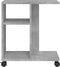 vidaXL - Bijzettafel - met - wielen - 50x30x55 - cm - bewerkt - hout - betongrijs