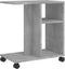 vidaXL - Bijzettafel - met - wielen - 50x30x55 - cm - bewerkt - hout - betongrijs