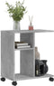 vidaXL - Bijzettafel - met - wielen - 50x30x55 - cm - bewerkt - hout - betongrijs