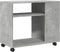 vidaXL - Bijzettafel - met - wielen - 70x35x60 - cm - bewerkt - hout - betongrijs