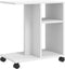 vidaXL - Bijzettafel - met - wieltjes - 50x30x55 - bewerkt - hout - wit