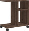 vidaXL - Bijzettafel - met - wieltjes - 50x30x55 - cm - hout - bruin - eikenkleurig