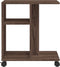 vidaXL - Bijzettafel - met - wieltjes - 50x30x55 - cm - hout - bruin - eikenkleurig