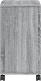 vidaXL - Bijzettafel - met - wieltjes - 50x30x55 - cm - hout - grijs - sonoma - eiken
