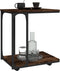 vidaXL - Bijzettafel - met - wieltjes - 50x35x55,5 - cm - hout - gerookt - eikenkleur