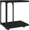 vidaXL - Bijzettafel - met - wieltjes - 50x35x55,5 - cm - hout - zwart