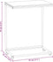 vidaXL - Bijzettafel - met - wieltjes - 55x35x70 - cm - bewerkt - hout - zwart