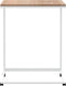 vidaXL - Bijzettafel - met - wieltjes - 55x35x70 - cm - bewerkt - hout - wit