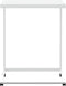 vidaXL - Bijzettafel - met - wieltjes - 55x35x70 - cm - bewerkt - hout - wit