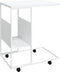 vidaXL - Bijzettafel - met - wieltjes - 55x36x63,5 - cm - bewerkt - hout - wit