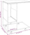 vidaXL - Bijzettafel - met - wieltjes - 55x36x63,5 - cm - bewerkt - hout - wit