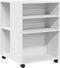 vidaXL - Bijzettafel - met - wieltjes - 55x60x78 - bewerkt - hout - wit