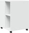vidaXL - Bijzettafel - met - wieltjes - 55x60x78 - bewerkt - hout - wit